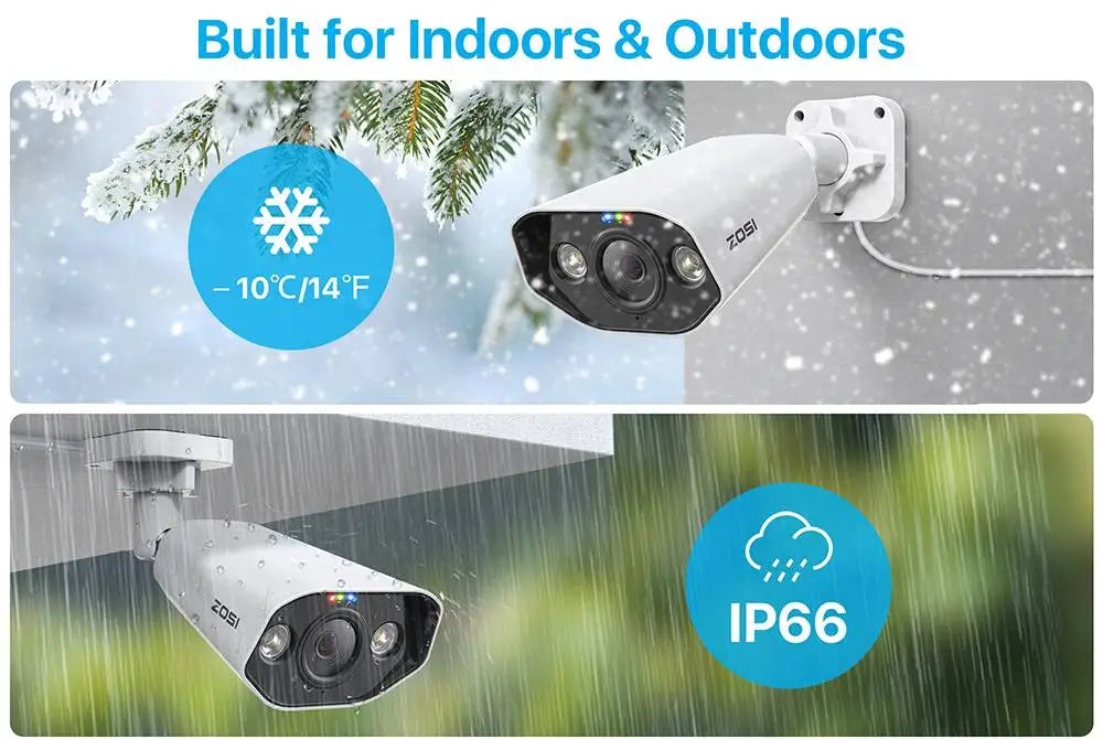 ZOSI 8 Channel POE CCTV Surveillance Kit 4K Night Vision