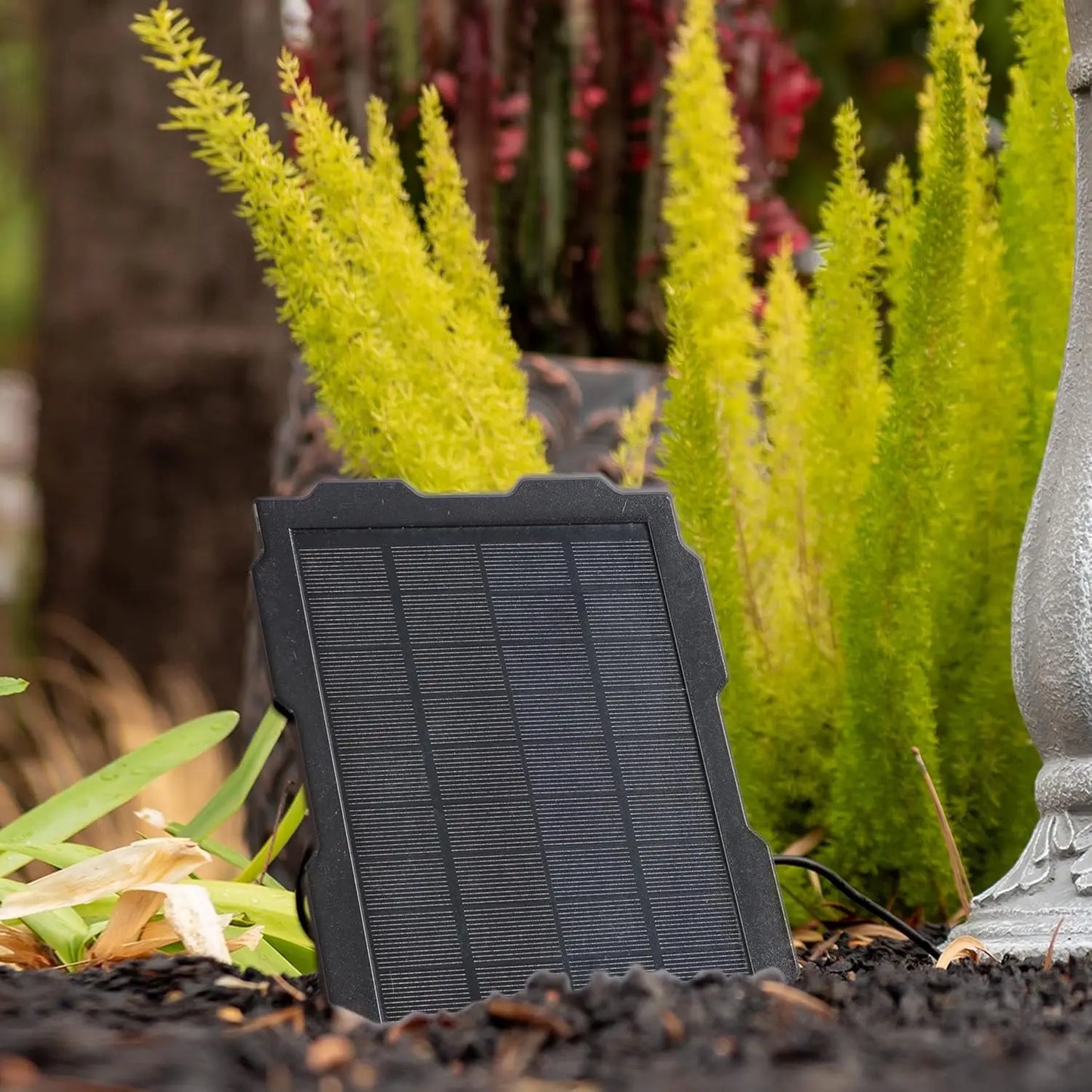Solar Powered 2 Tier Outdoor Resin Fountain With Solar Pump