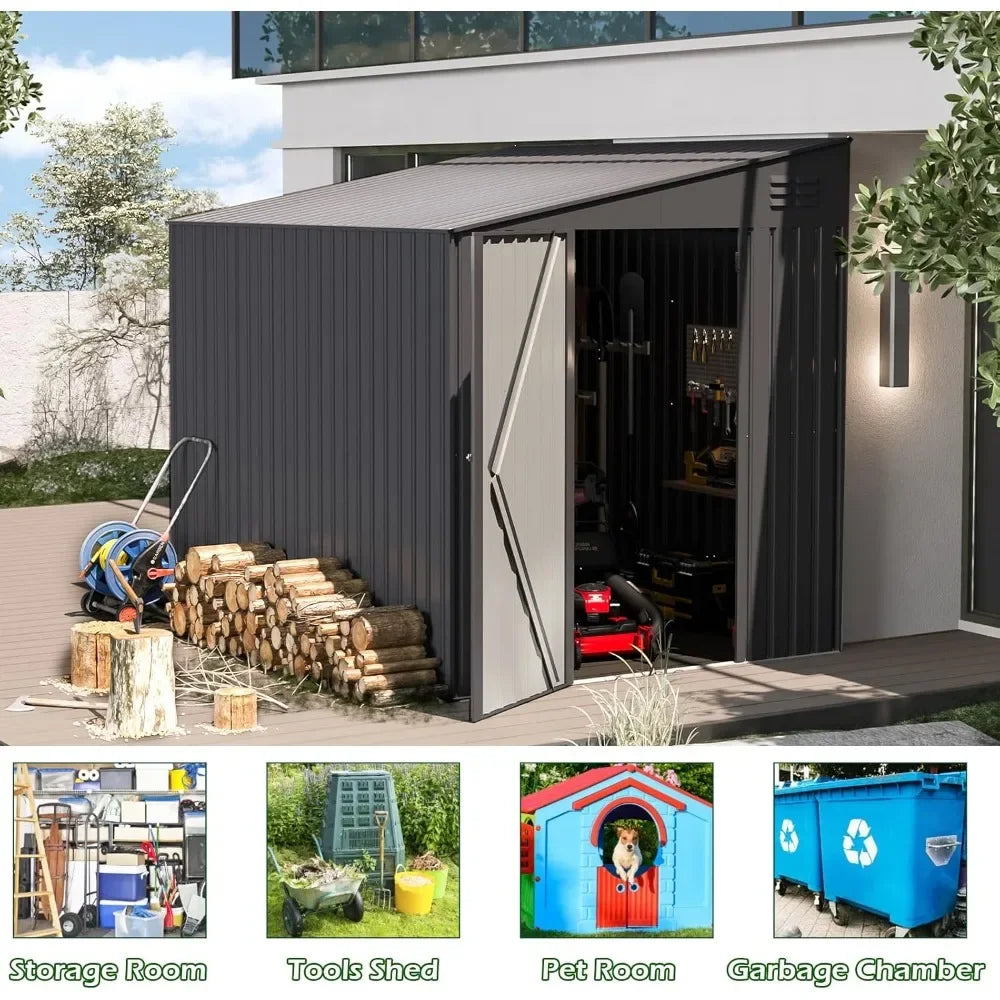 Outdoor Metal Shed For Garden Storage And Tools Unit
