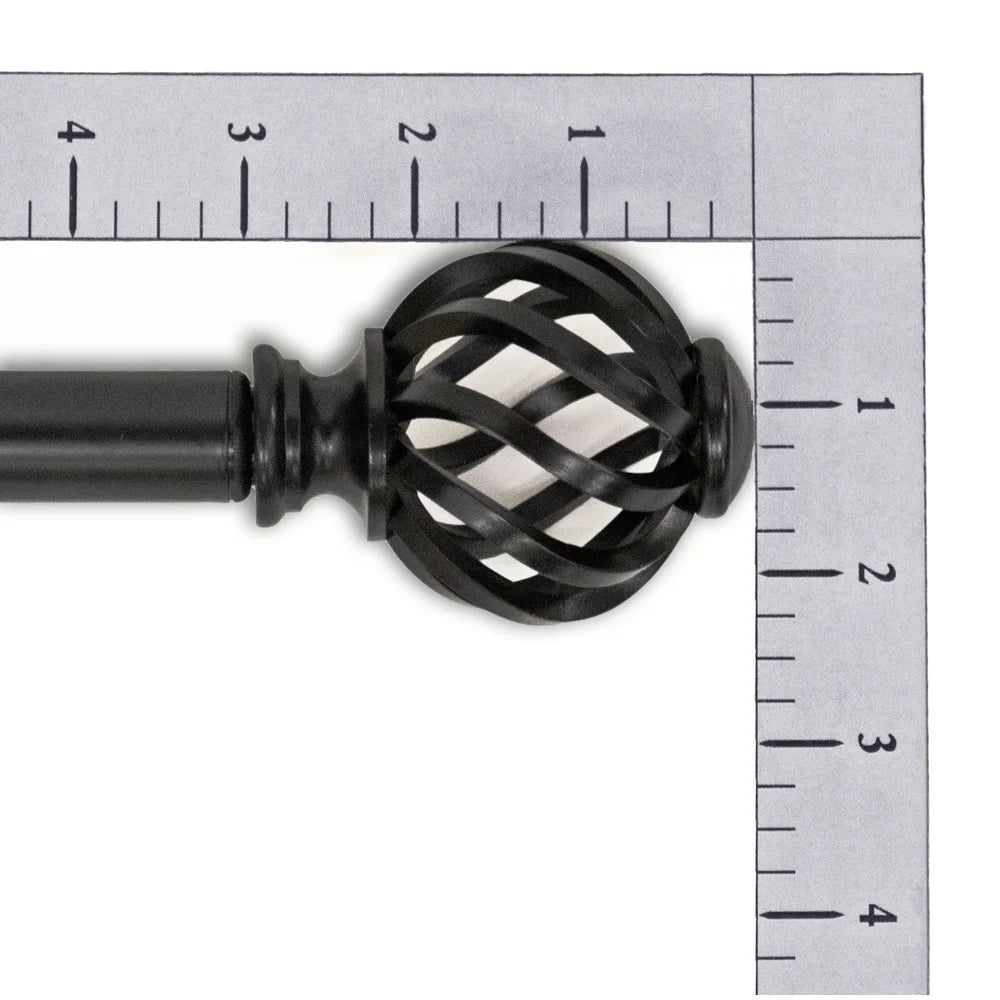 XMSJ Twist Cage Curtain Rod With Finials And Hardware