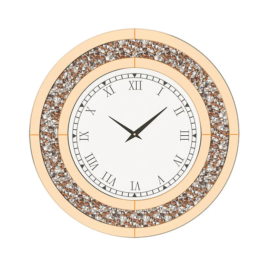 LUVODI Modern 3D Wall Clock Diamond Crystal Roman Numerals