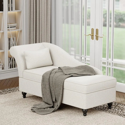 Hign Concerned Storage Chaise Lounge Indoor Upholstered Chair