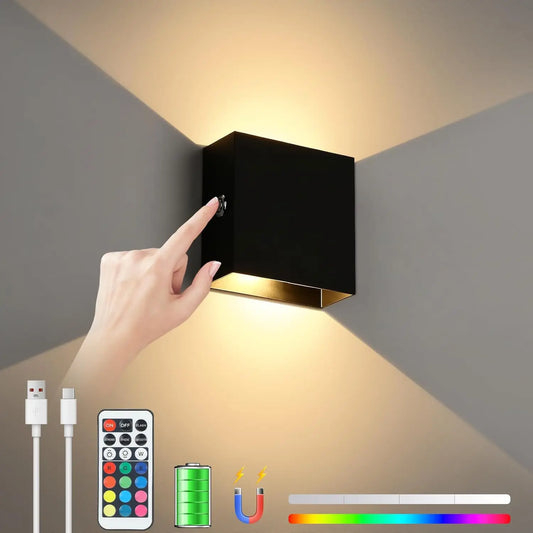 Lightess RGB Battery Operated Wall Sconce With Remote