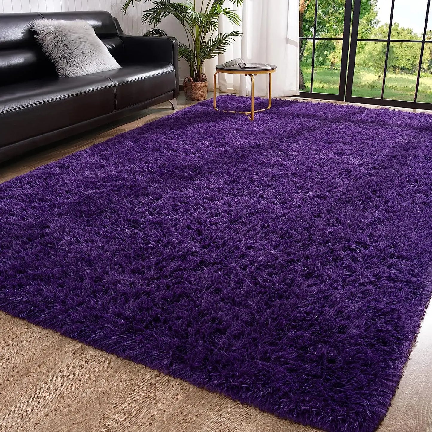 Aubusson Fluffy Rugs For Living Room And Bedroom Decor