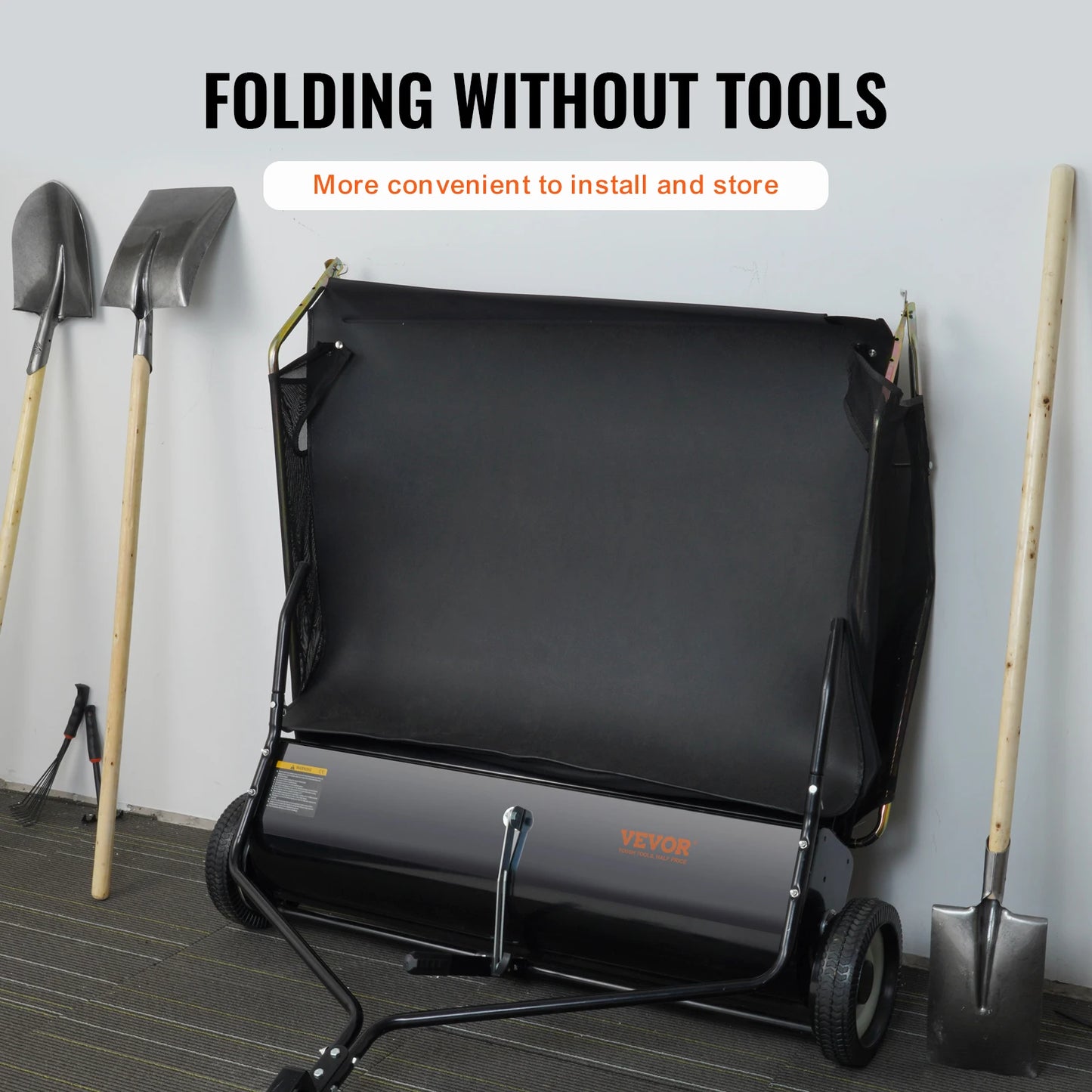 SucceBuy Tow Behind Lawn Sweeper With Large Capacity