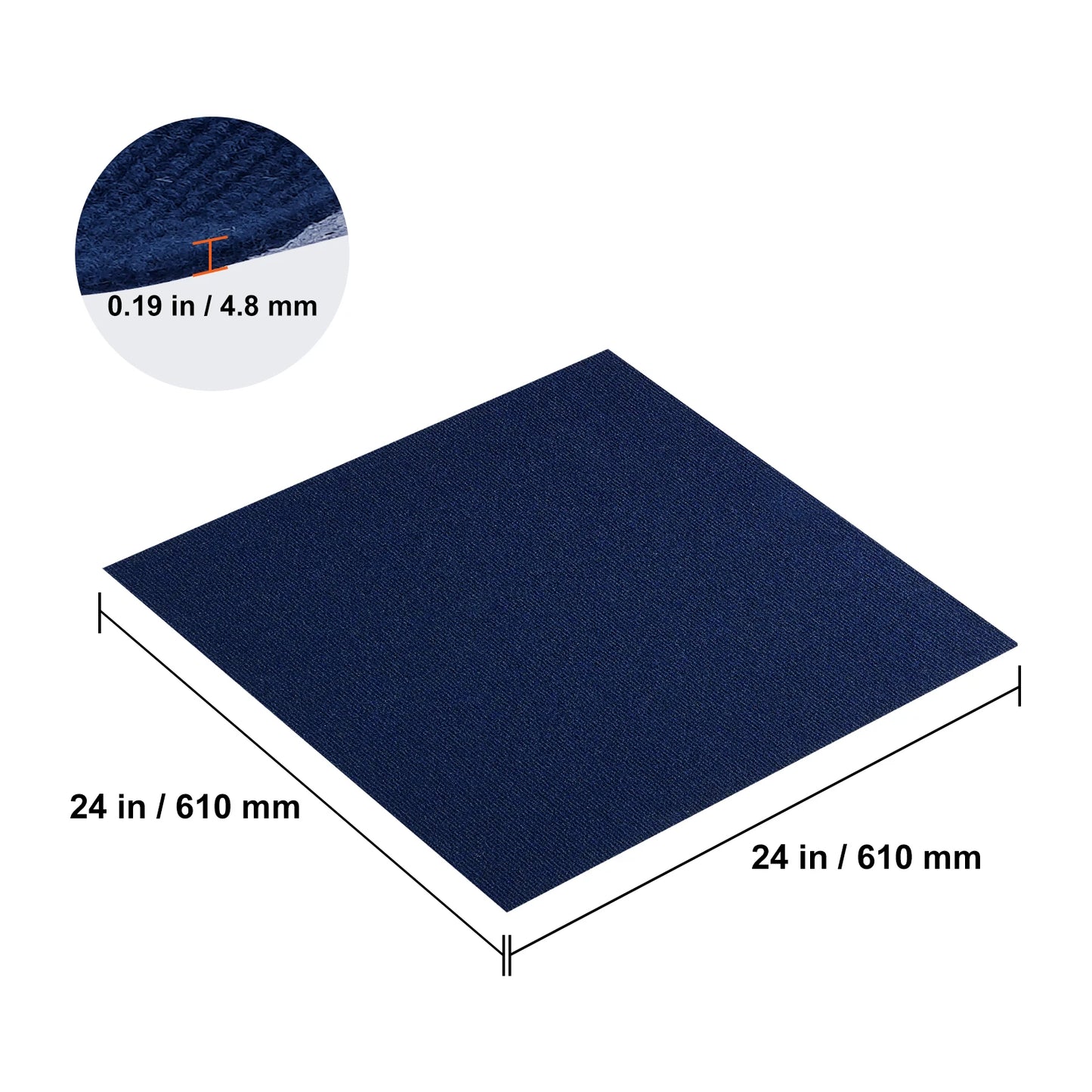 SucceBuy Peel And Stick Carpet Tiles Self Adhesive Flooring