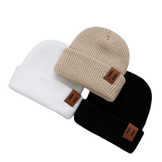 CN Zhejiang 3pc Winter Baby Knit Beanie Hats For Kids