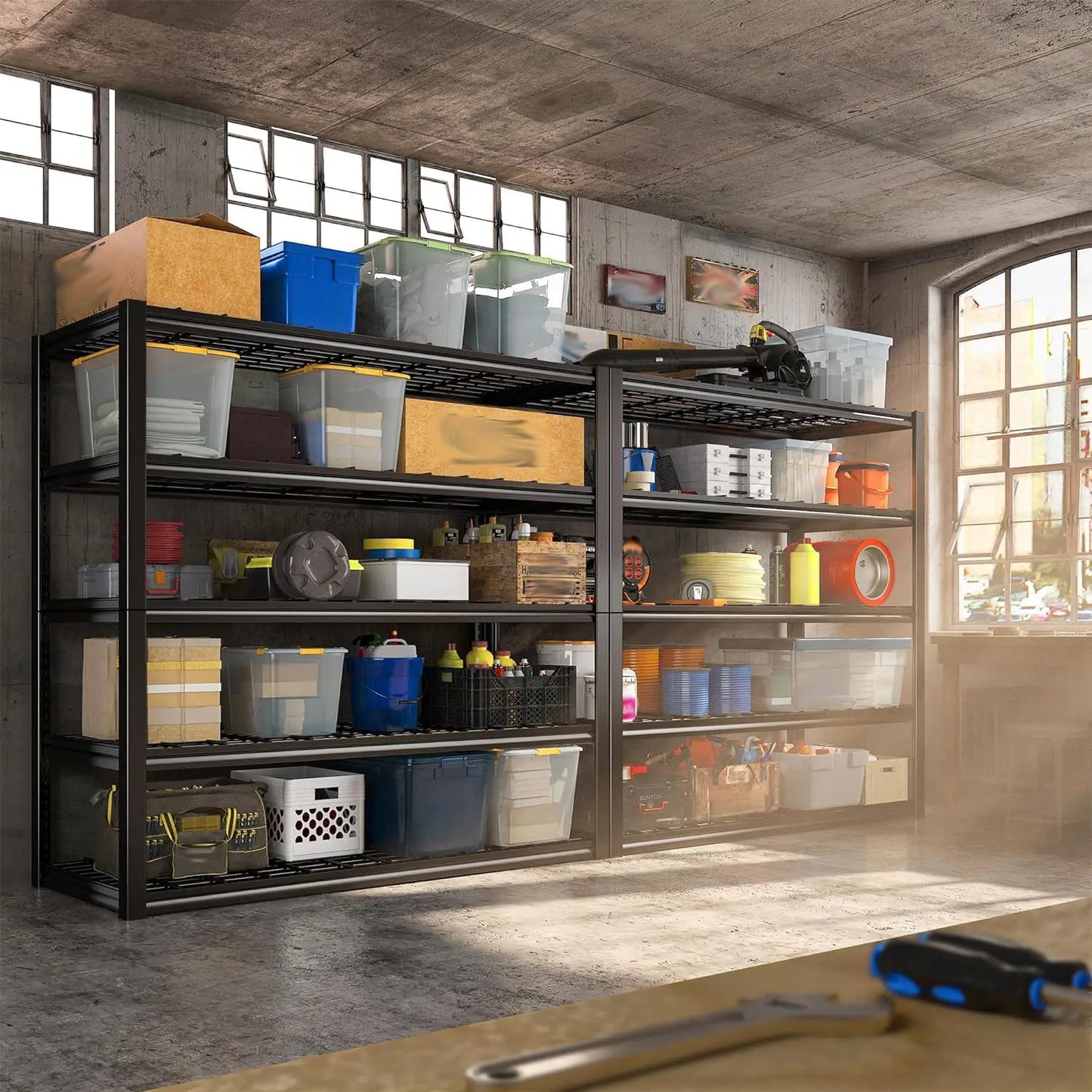Heavy Duty 5 Tier Adjustable Metal Shelving Unit