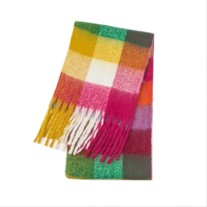 SENAIFEICN Winter Thick Warm Scarf Women Polyester Shawl