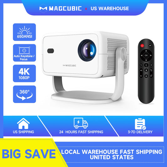Magcubic 650 ANSI L018 4K Projector With Auto Focus Android 11 WiFi6