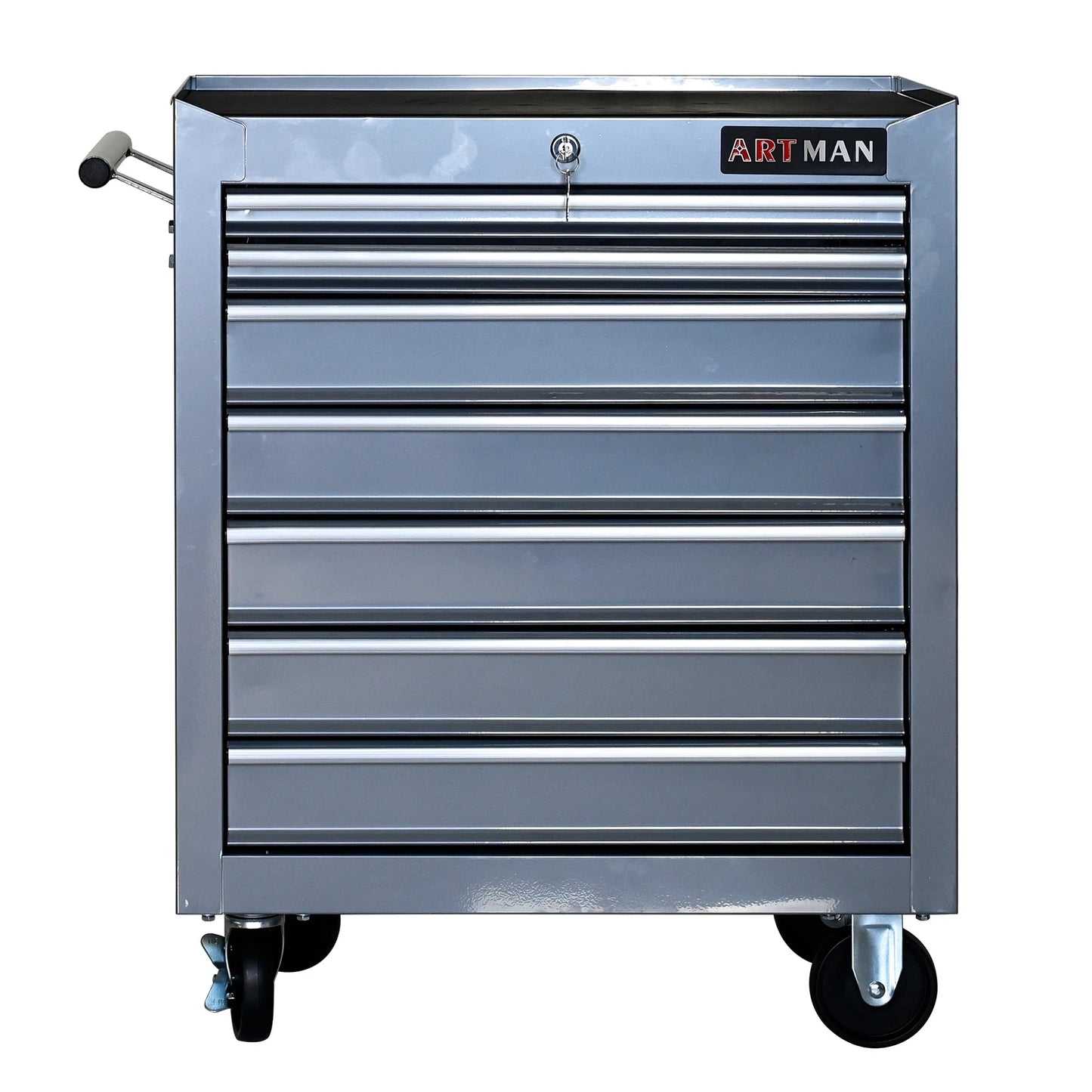 7 Drawer Rolling Tool Cabinet With Key Lock For Garages