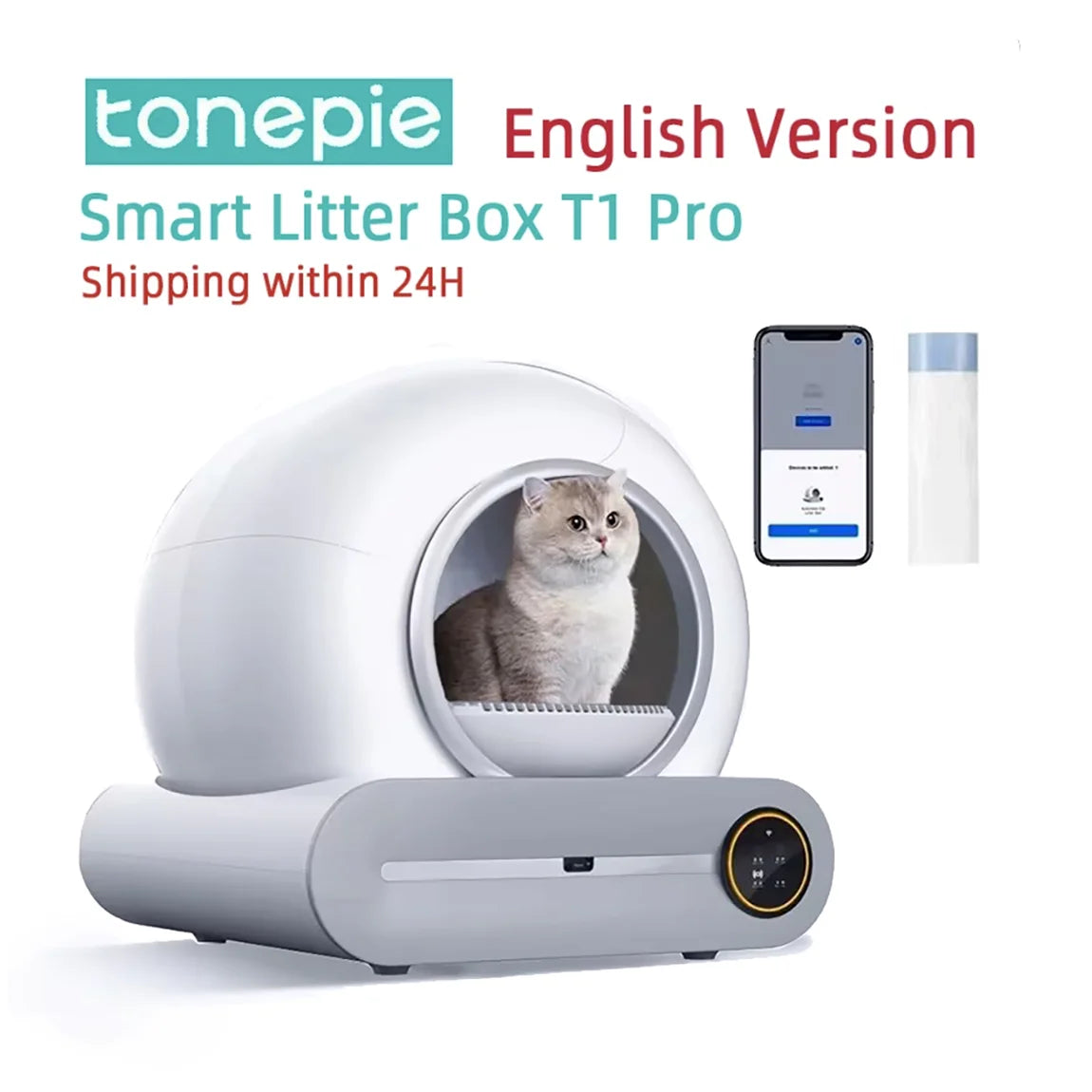 SINGWEDA Automatic Smart Cat Litter Box Self Cleaning