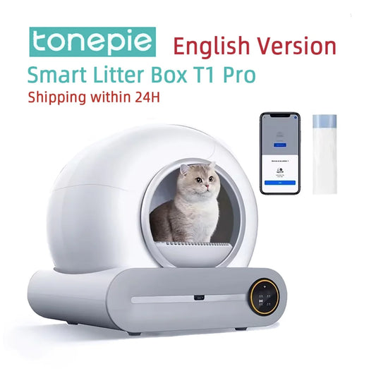 SINGWEDA Automatic Smart Cat Litter Box Self Cleaning