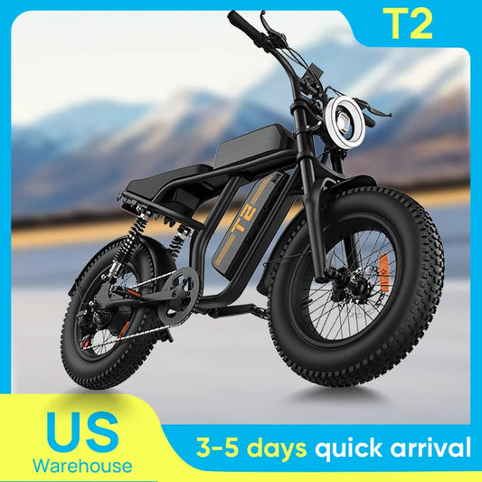 URLIFE T2 1500W Fat Tire E-Bike 48V 15.6Ah All-Terrain