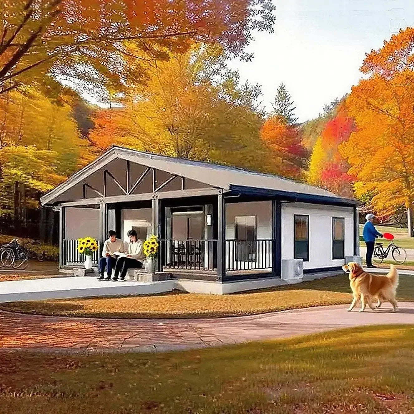 Modular Foldable Container Home For Adults With 2 Bedrooms Kitchen