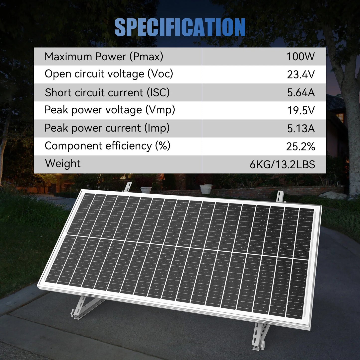Rvpozwer 400W 12.8V Monocrystalline Solar Panel High Efficiency Module