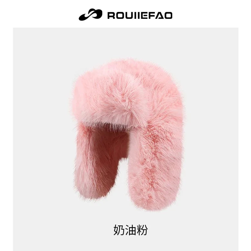 Zhejiang Imitation Mink Fur Bomber Hat Unisex Winter