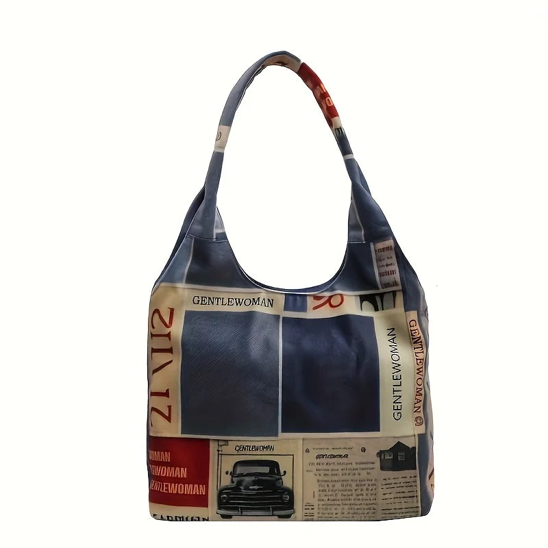 Large Capacity Women's Handbag With Zipper Closure Durable Fabric