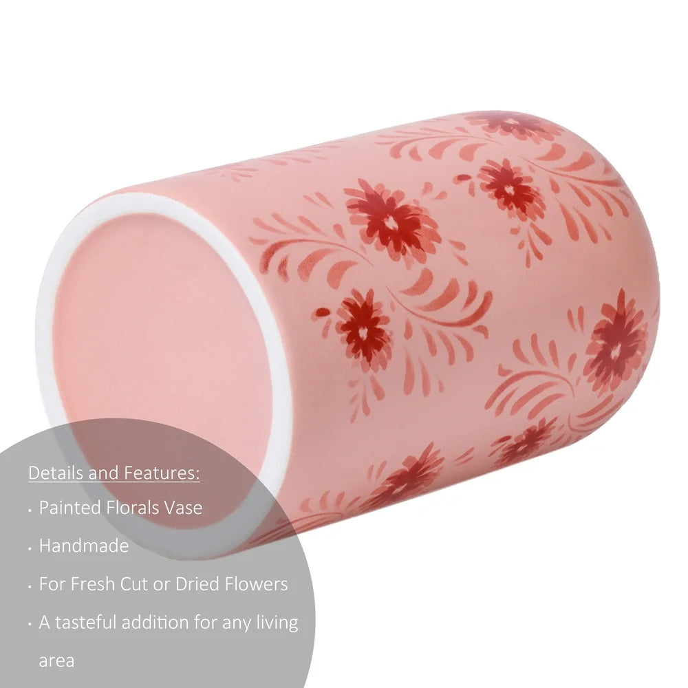 XMSJ Decorative Ceramic Vase Hand Painted Floral Design