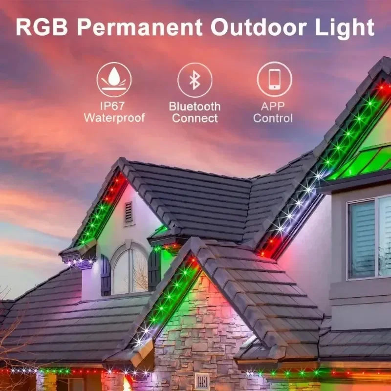 MIMIRGB Outdoor Smart RGBIC Eaves Lights For Christmas