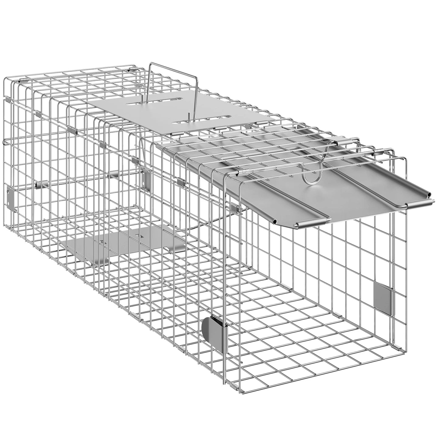 SucceBuy Foldable Live Animal Cage Trap with Handle for Cats