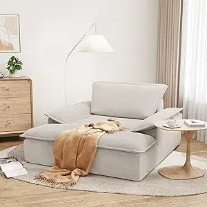 Corduroy Chaise Lounge Chair Sofa Bed Sleeper Couch