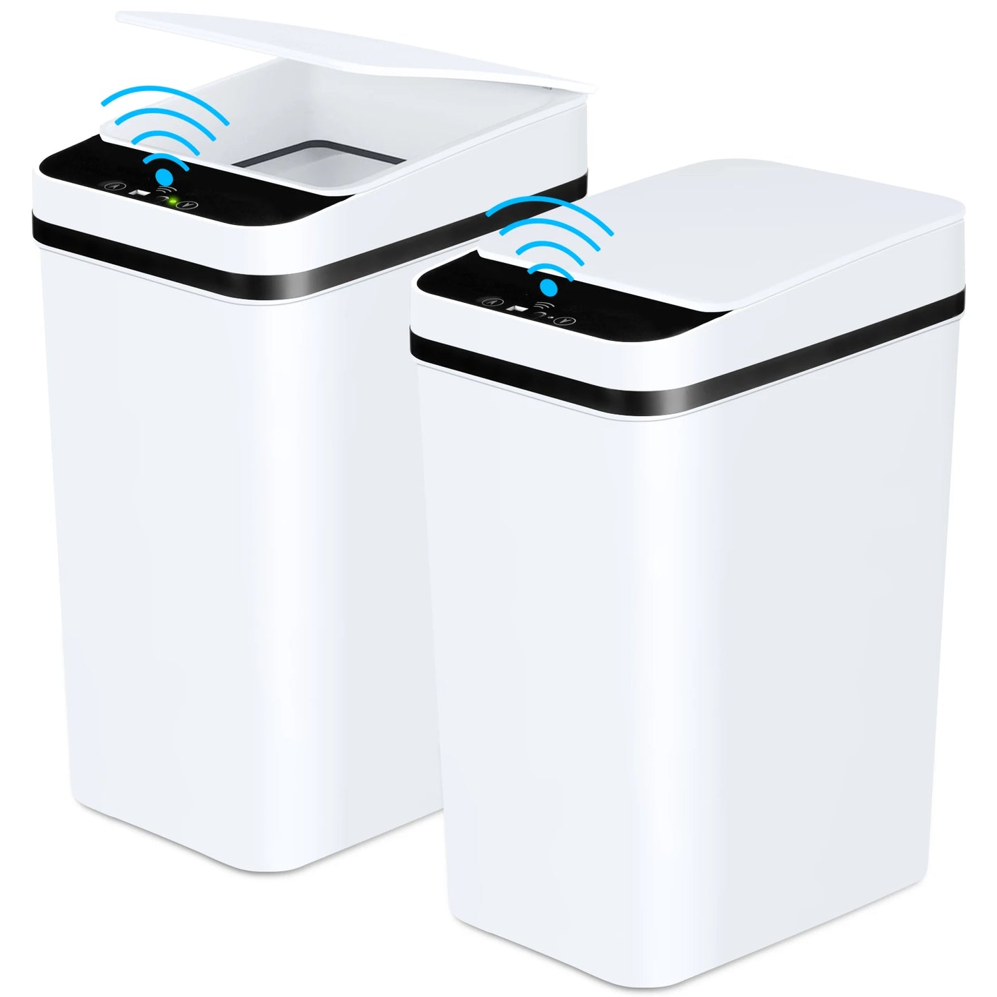 NONECN 2 Pack 12L Touchless Motion Sensor Trash Cans With Lid