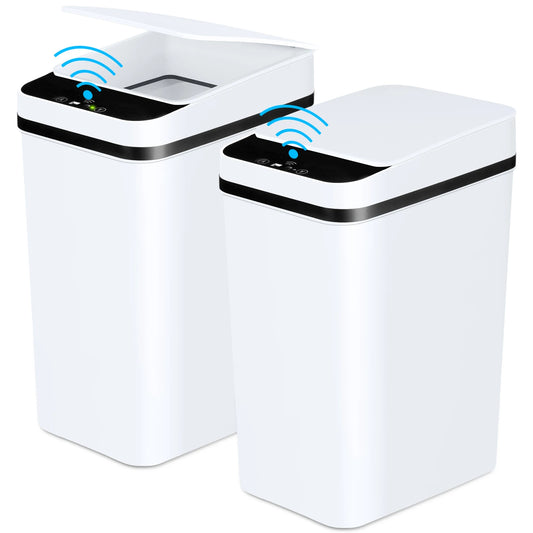 NONECN 2 Pack 12L Touchless Motion Sensor Trash Cans With Lid