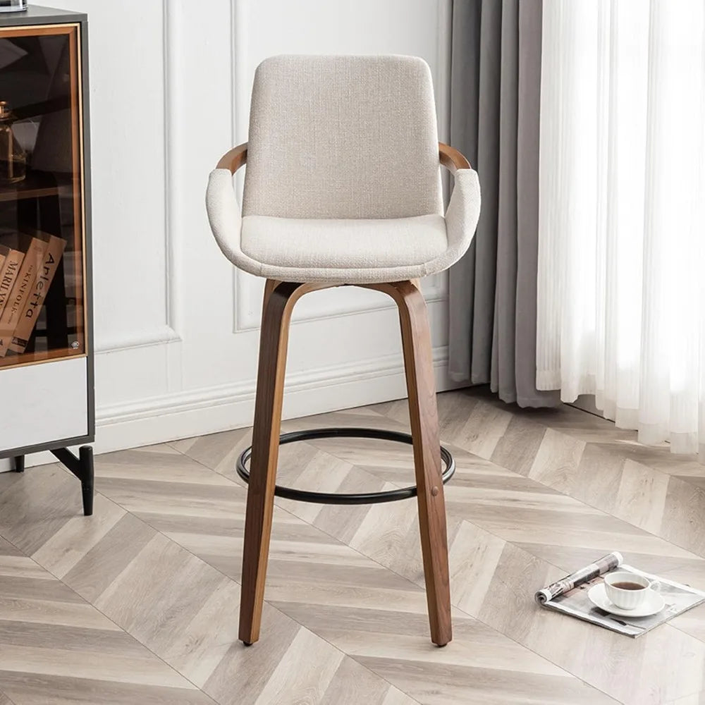 Counter Height Bar Stools Mid Century Modern Walnut Wood