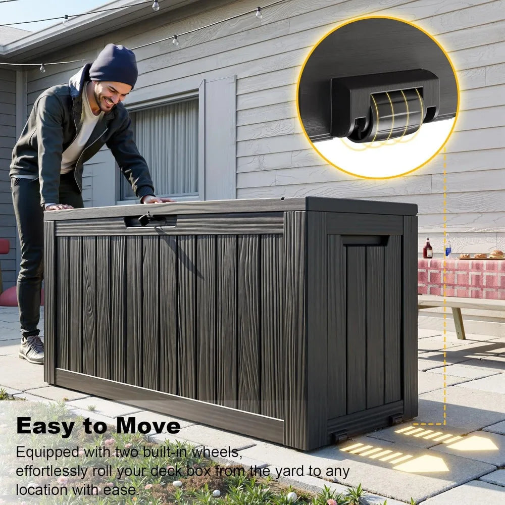 Hign Concerned Resin Deck Box Lockable Outdoor Storage