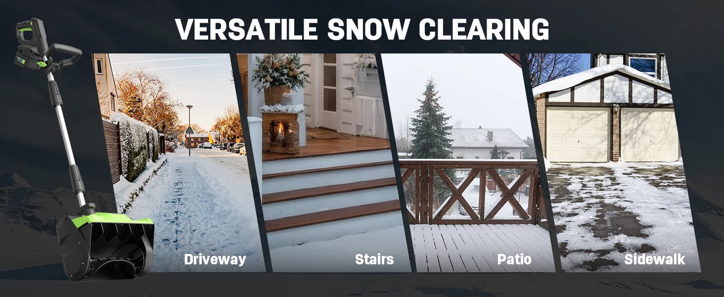 Deli 21V Cordless Snow Shovel With 4Ah Battery Performance