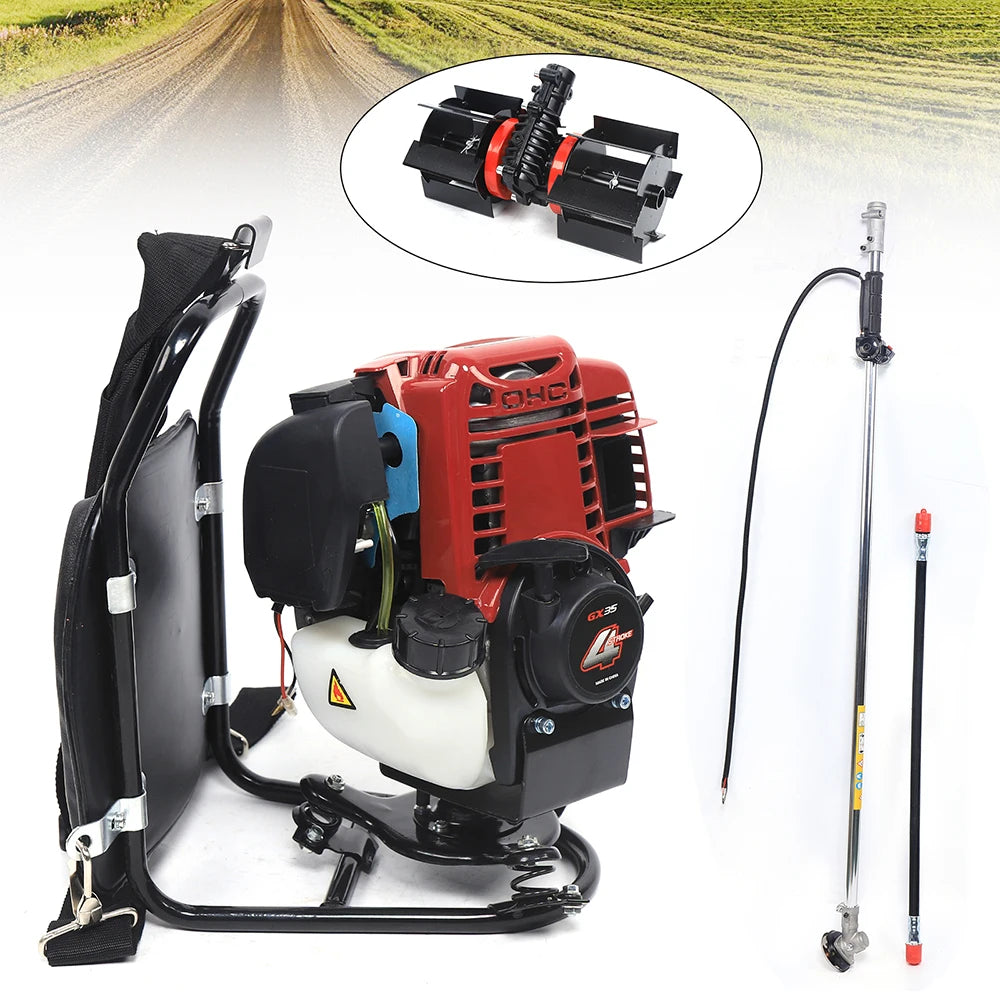 Hignconcerned Four Stroke Cultivator Tiller Backpack Mower