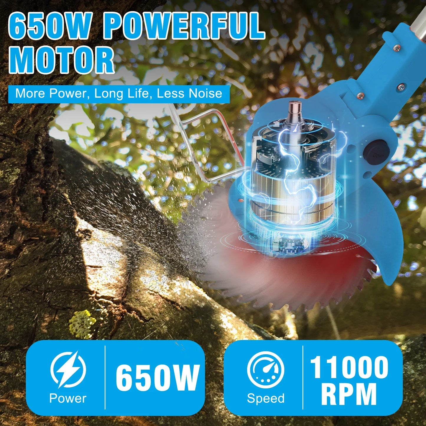 21V Cordless Grass Trimmer 3 In 1 Edger Brush Cutter