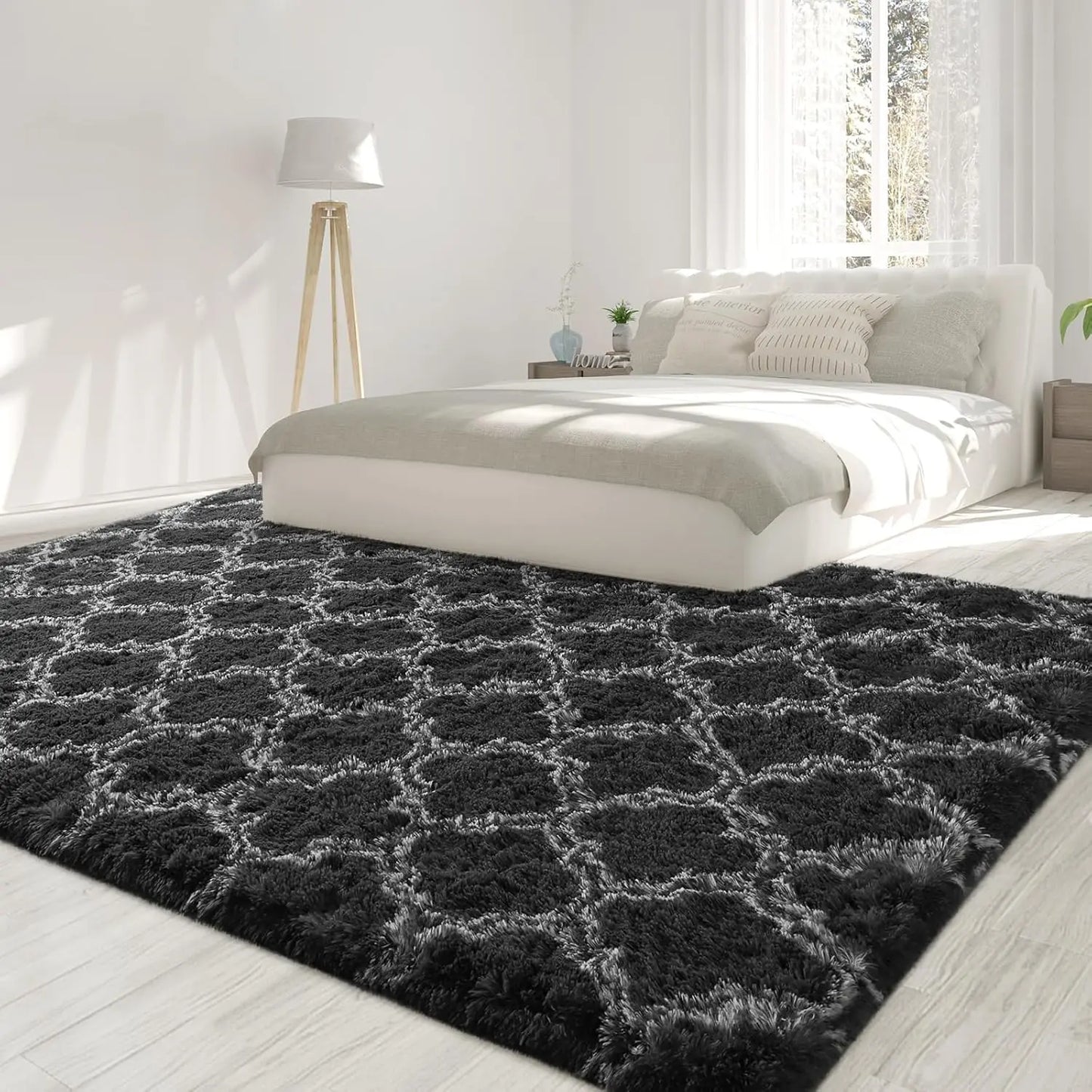 Design Large Shag Area Rug For Bedroom Living Room Decor