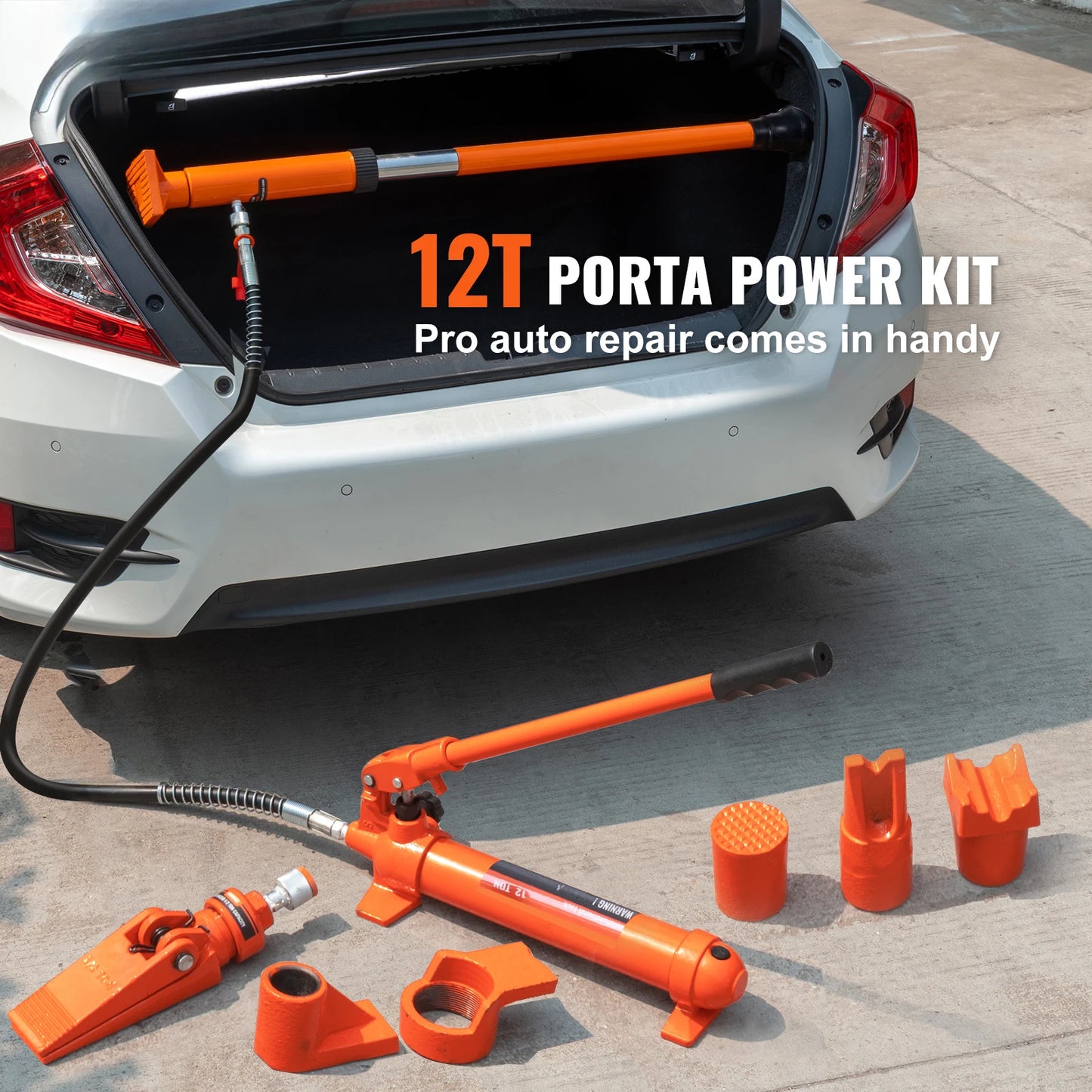 SucceBuy 12T Porta Power Hydraulic Jack Kit With Storage Case