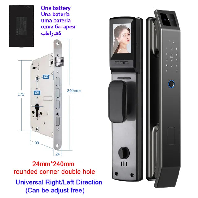 YKESDL 3D Face ID Door Lock With Camera Fingerprint