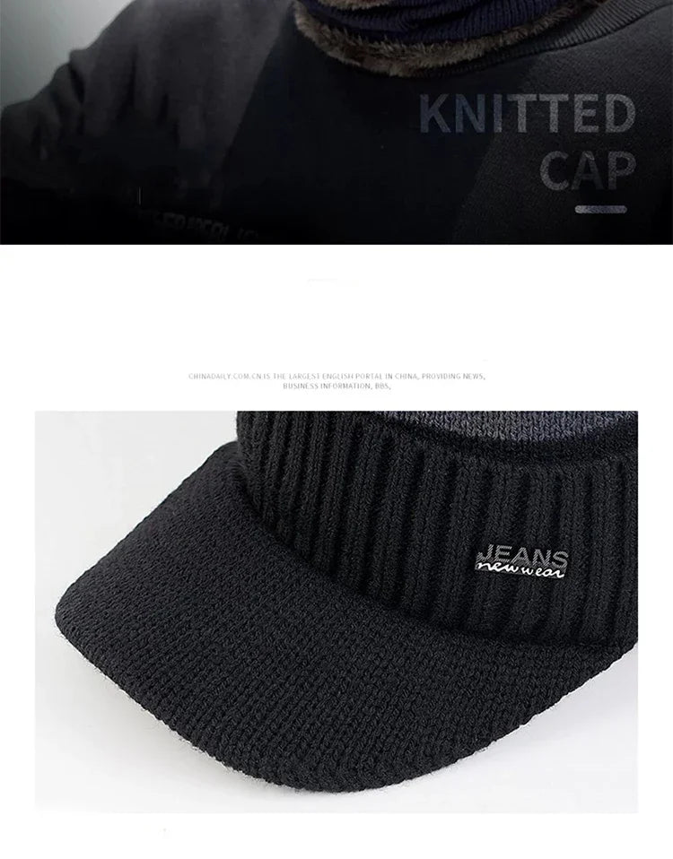 NONECN Acrylic Woolen Beanie For Winter Warmth And Outdoor Protection