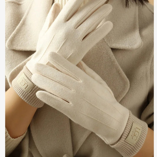 Winter Cashmere Gloves For Women Warm Touch Screen Mittens