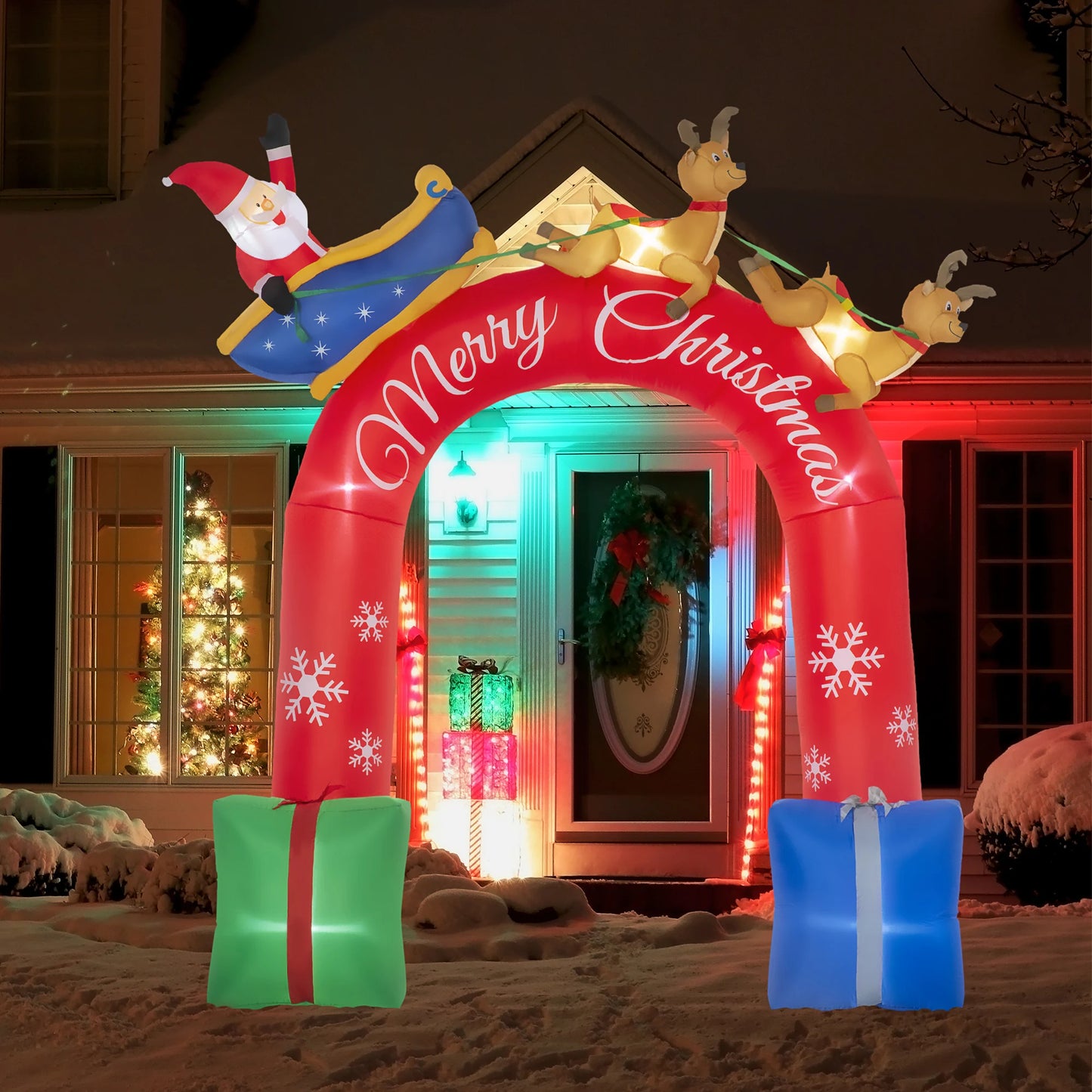 Zhejiang Inflatable Christmas Arch Lighted Outdoor Decor