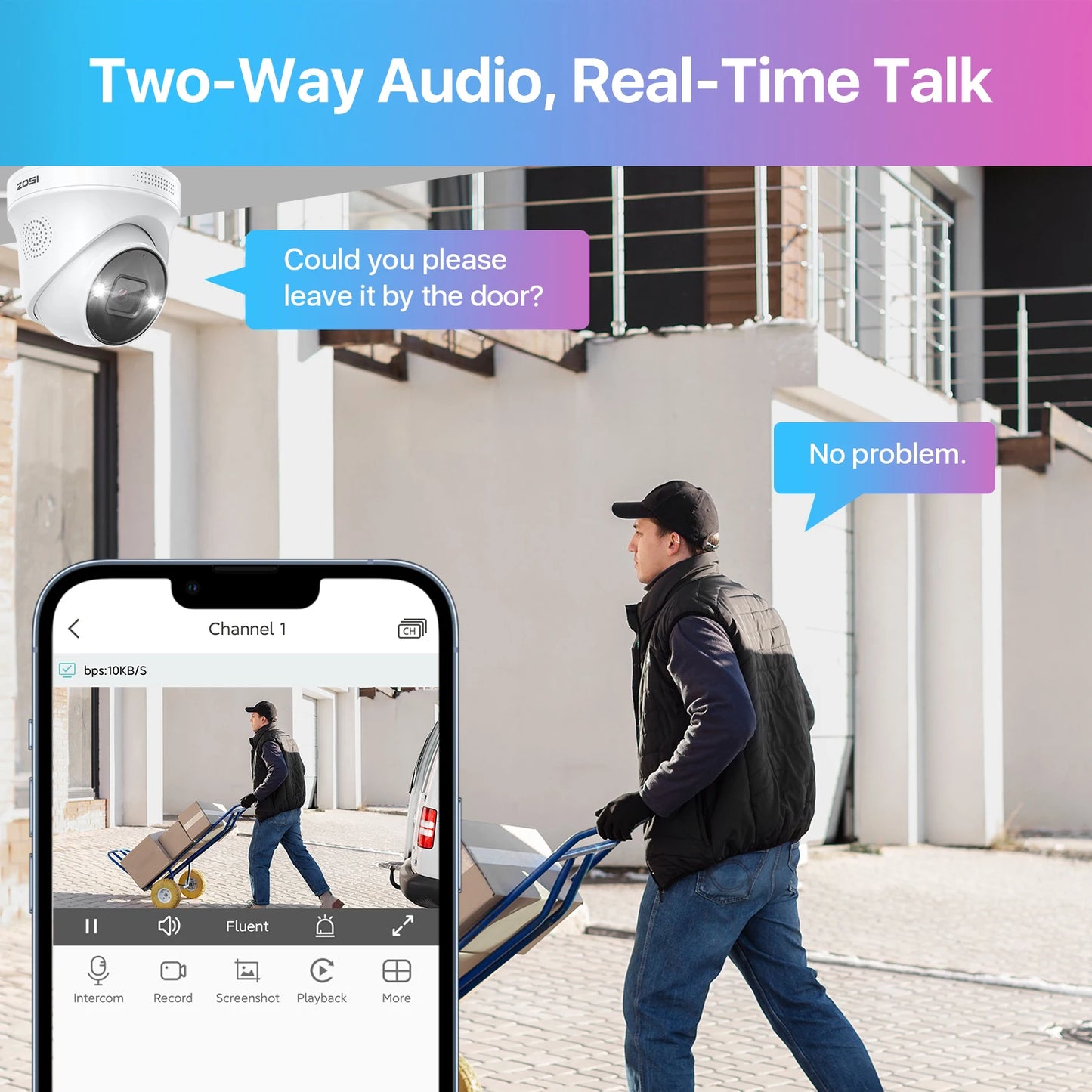 ZOSI 4K 8MP PoE Security Camera System With 4TB NVR