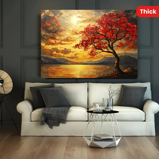 Hign Concerned Tree of Life Canvas Painting Modern Geometry