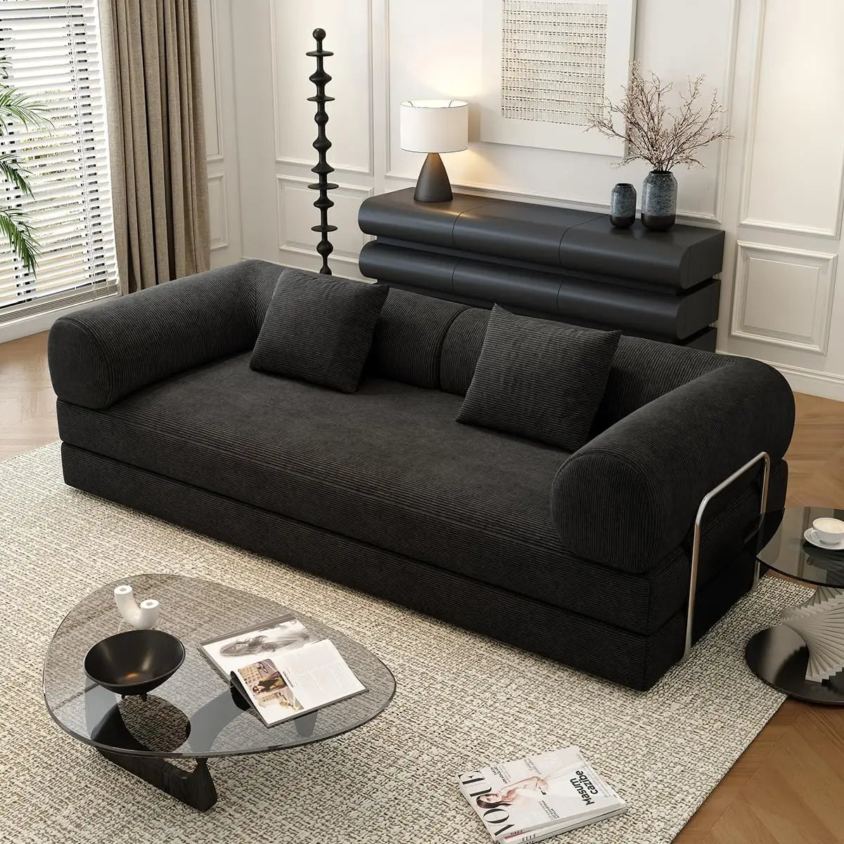 Modular Sofa Bed Four In One Corduroy High Density Foam