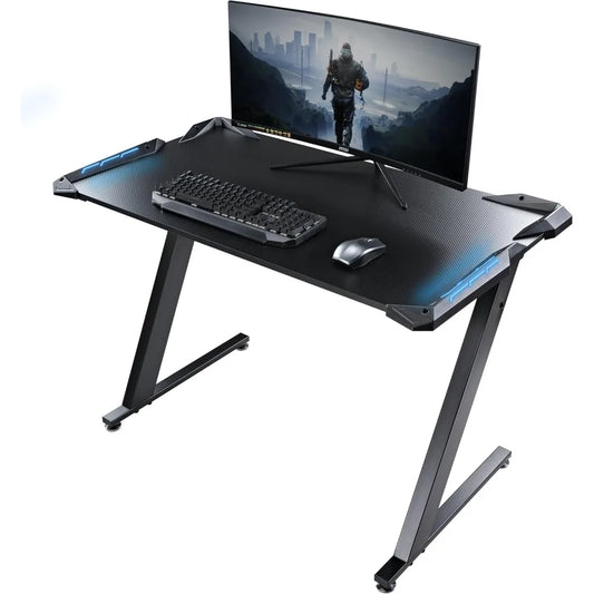 Gaming Desk With LED Lights For Home Office Table Pro
