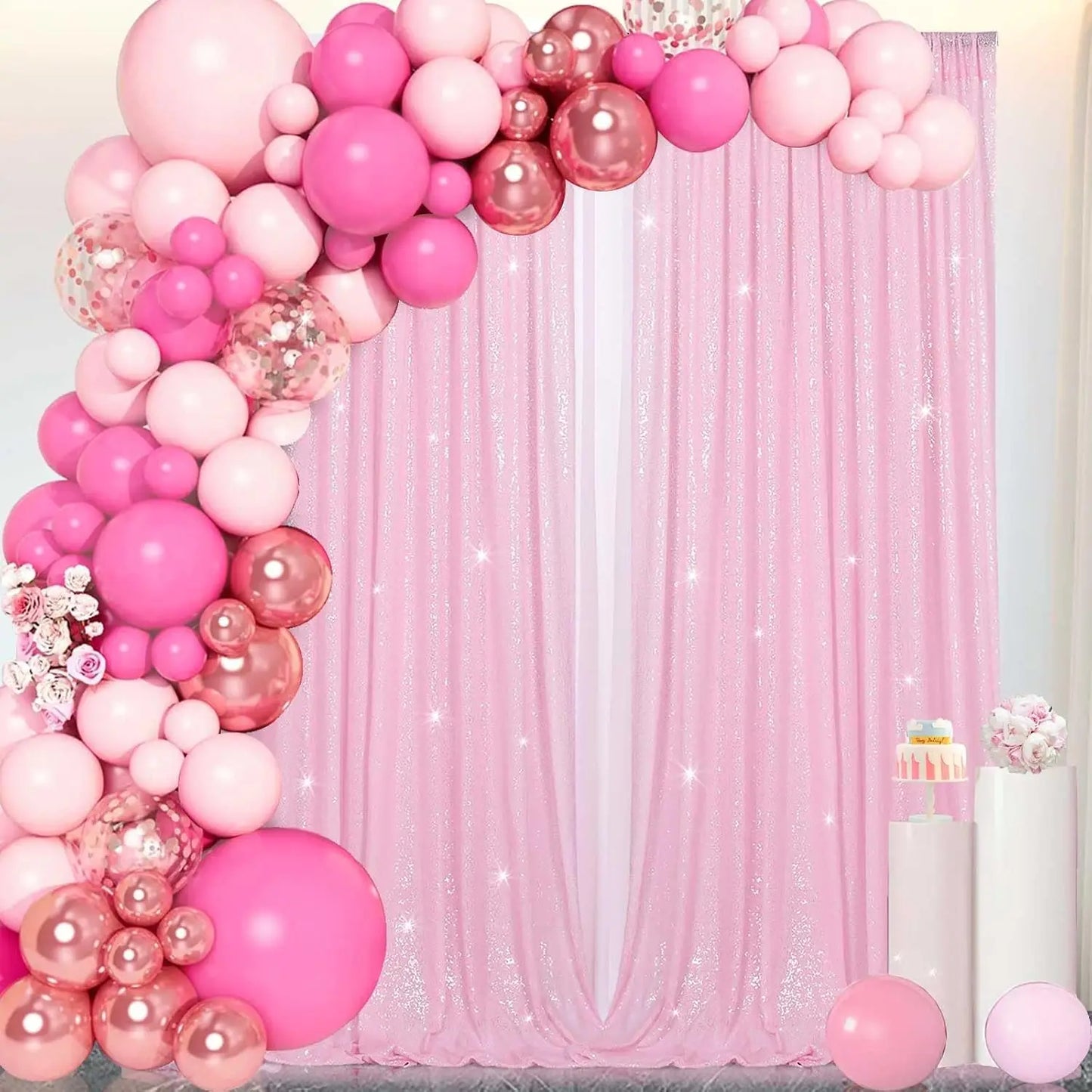 Hign-concerned Sequin Backdrop Curtain for Party Decor