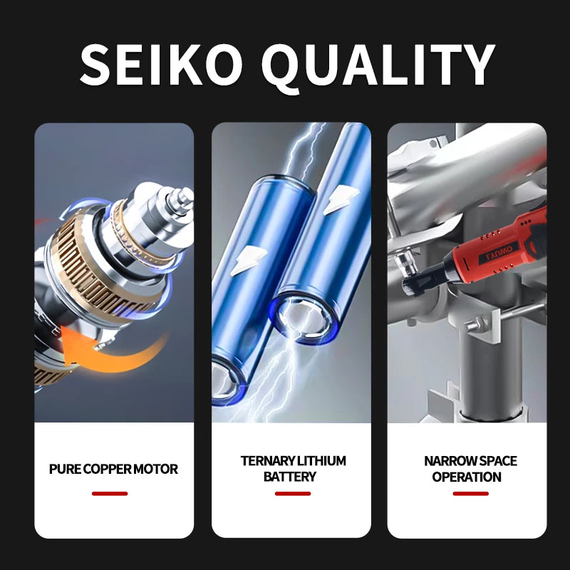 LYUWO Rechargeable Electric Ratchet Set With Angle Drill Driver