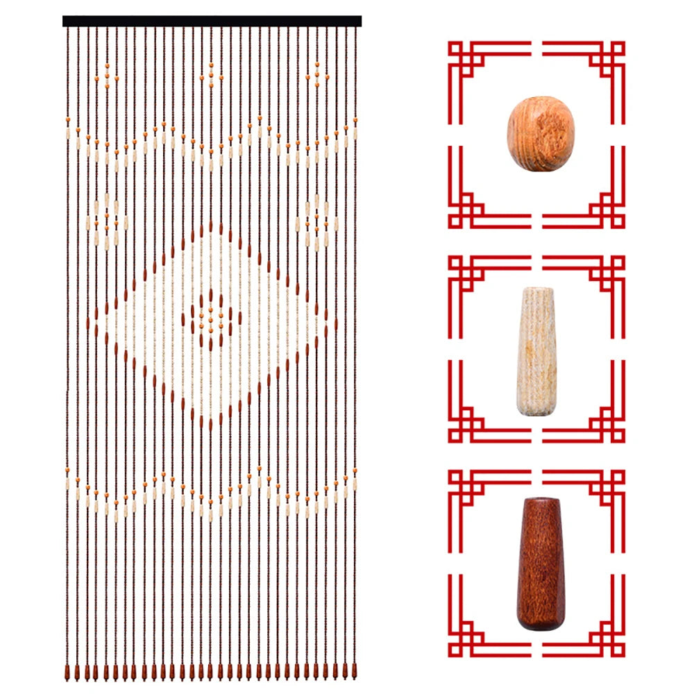 Zhejiang Wooden Bead String Door Curtain 31 Line Fly Screen