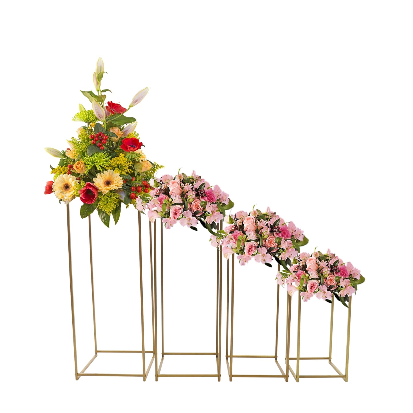 4 Piece Indoor Outdoor Metal Plant Stand Rack Centerpieces