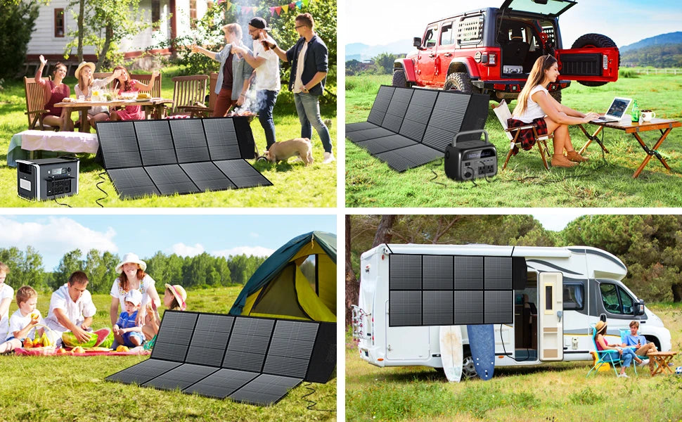 CTOLITY Portable Solar Panel Kit With MPPT 18V Foldable