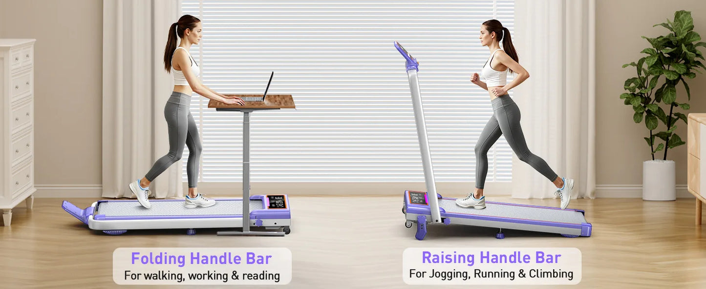 Folding Treadmill With Incline And RGB Lights Dual Screen