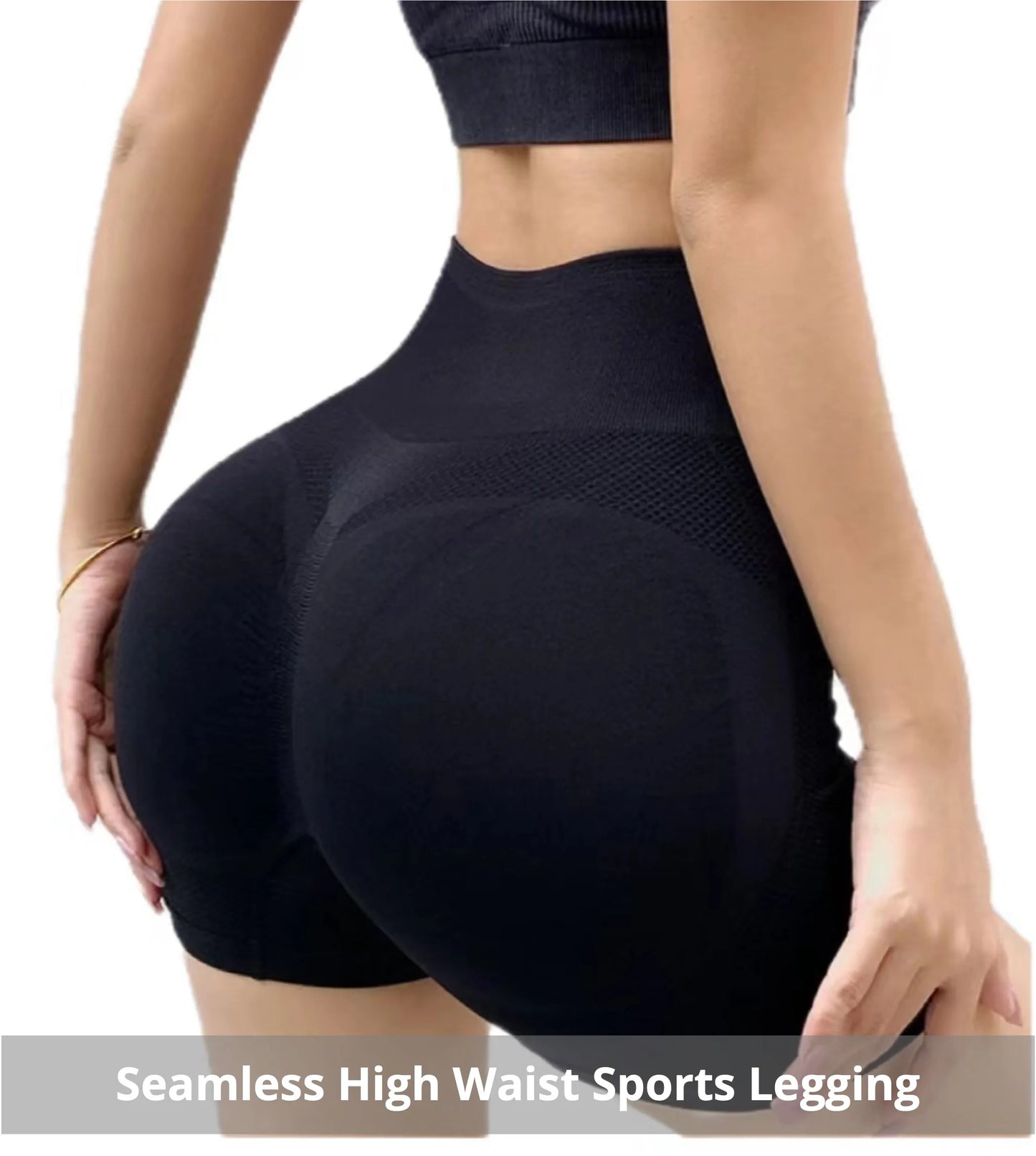 Anyiou Seamless Yoga Shorts High Waist Workout Tights
